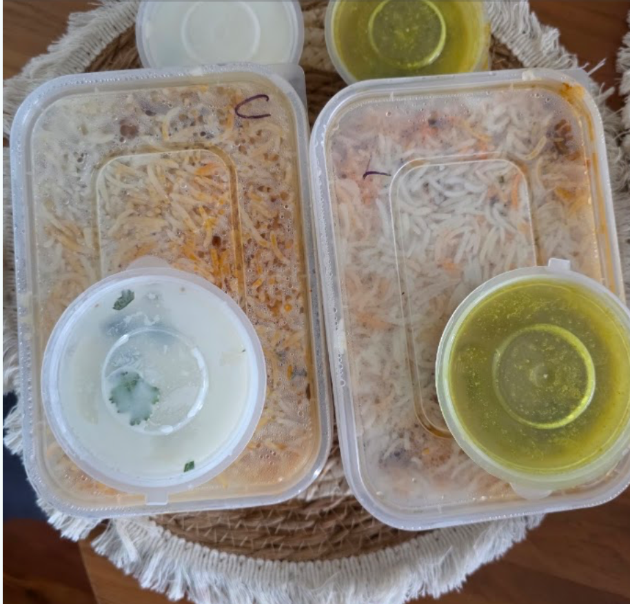 Family-sized takeaway biryani packs